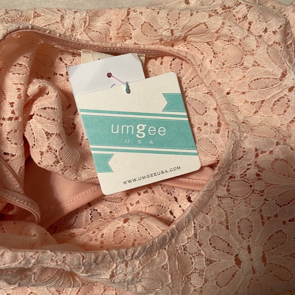 Umgee Womens Pink Lace Dress Size Small NWT - Picture 4 of 4